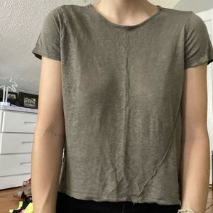 simple army green tee